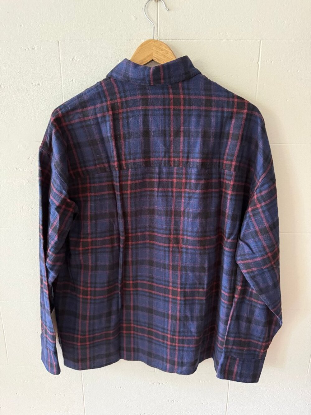 Simons TWIK | Navy Tartan Plaid Button Down Shirt | Medium - Picture 6 of 6
